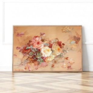 Rosa i rosa och gult poster