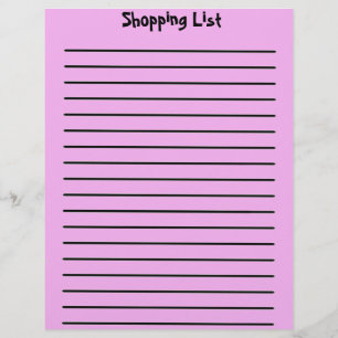 Rosa i varukorgslistan brevhuvud