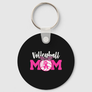 Rosa i Volleyball Mamma Ribbon Breast Cancer Aware Nyckelring