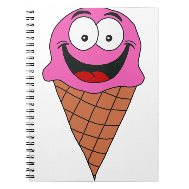 Rosa Ice Cream Anteckningsbok (Framsidan)