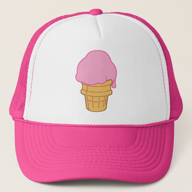 Rosa Ice Cream Cone Keps (Framsida)