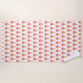 Rosa Ice Cream Cone Mönster Cute Cute