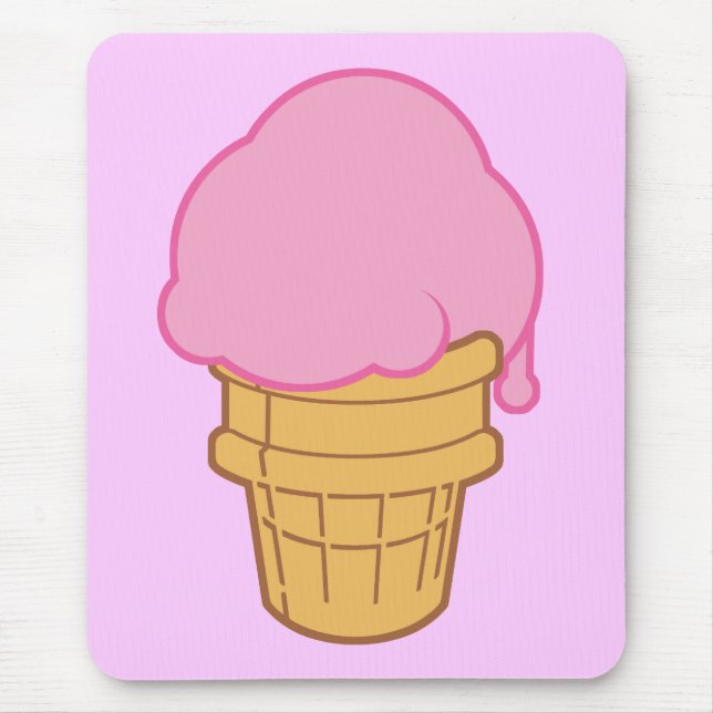 Rosa Ice Cream Cone Musmatta (Framsidan)