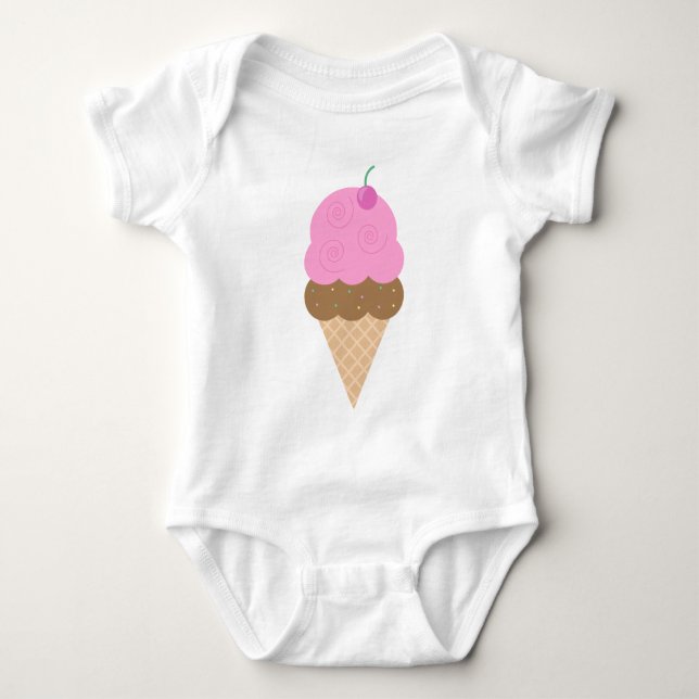 Rosa Ice Cream Cone T-shirt (Framsida)