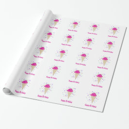Rosa Ice Cream Cones Presentpapper