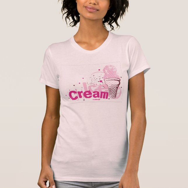 Rosa Ice Cream Cones Tee (Framsida)