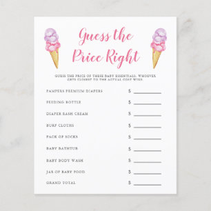 Rosa Ice Cream gissar Pris Höger Game