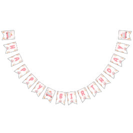 Rosa Ice Cream Lastbil Birthday Vimplar