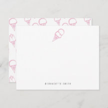 Rosa Ice Cream Stationery Note Card