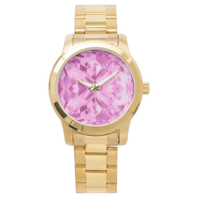 Rosa Ice Guld Bracelet Watch Armbandsur (Framsida)