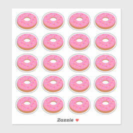 Rosa Iced Donut Graphic Cutout Klistermärken