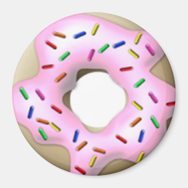 Rosa Iced Doughnut Magnet (Framsidan)