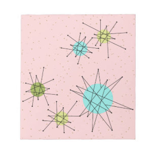 Rosa Iconic atom- Starbursts anteckningsblock