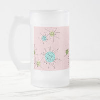 Rosa Iconic atom- Starbursts frostad Glass mugg