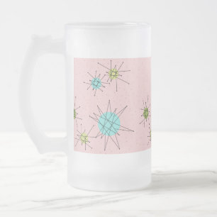 Rosa Iconic atom- Starbursts frostad Glass mugg