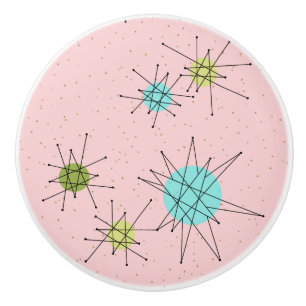 Rosa Iconic atom- Starbursts keramiskt handtag