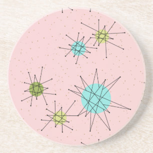 Rosa Iconic atom- Starbursts sandstenkustfartyg Underlägg Sandsten