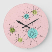 Rosa Iconic Atomic Starbursts Acrylic Wall Clock