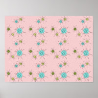 Rosa Iconic Atomic Starbursts Poster