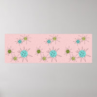 Rosa Iconic Atomic Starbursts Poster