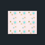 Rosa Iconic Atomic Starbursts Stretched Canvas<br><div class="desc">Denna Rosa Iconic Atomic Starbursts Stretched Kanvastryck mönster har ikoniska atomstjärnor. Det är höger! Bakgrunden till färgaden old school, första Dam Rosa med guld-spektrum är perfektens bakgrund för färgaden av pulserande turkos, soothing celery och kitschy pear grönt circles. Sportarna i färg placeras sporadiskt i olika storlekar med överliggande V-formad linjer...</div>