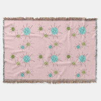 Rosa Iconic Atomic Starbursts Throw Blanket