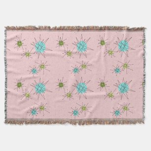 Rosa Iconic Atomic Starbursts Throw Blanket Filt