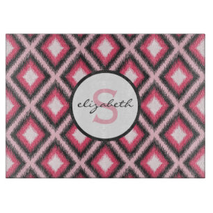 Rosa Ikat Monogram