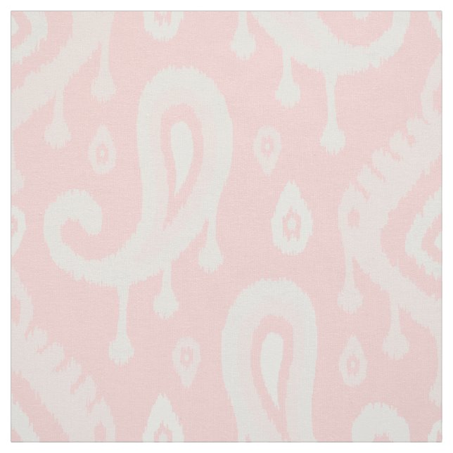 Rosa Ikat Paisley Large  Tyg (Provkarta)