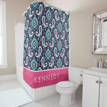 Rosa Ikat Paisley Monogram