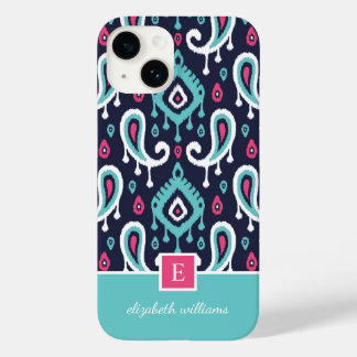 Rosa Ikat Paisley Monogram