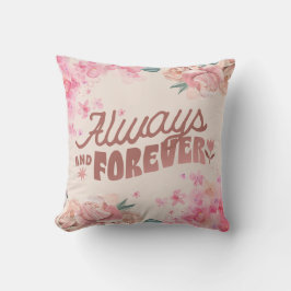 Rosa Illustration Flower Square Kudde