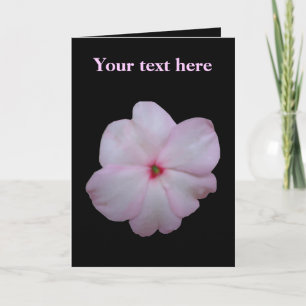 Rosa Impatiens-Anpassadets hälsningskort Kort