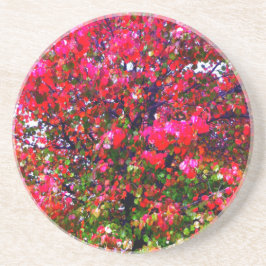 Rosa impressionistisk Höst löv träd Underlägg