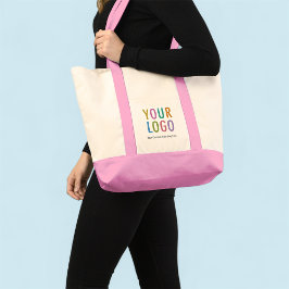 Rosa Impulse Canvas Tote Bag Anpassningsbar Logoty Tygkasse