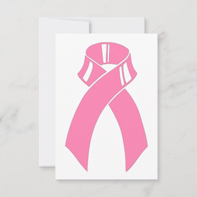 Rosa inbjudan för bandbröstcancermedvetenhet (Framsida)