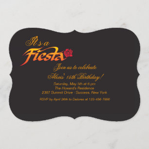 Rosa inbjudan för Fiesta