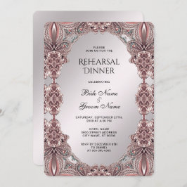 Rosa Inbjudan till  för prydnadsförhör på middagen