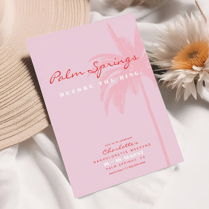 Rosa inbjudan till möhippa i Palm Springs