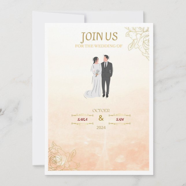 ROSA INBJUDNINGSKORT (Framsida)