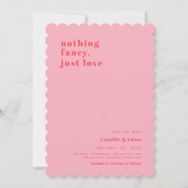 Rosa Inget finare bara kärlek retro Bröllop Inbjudningar