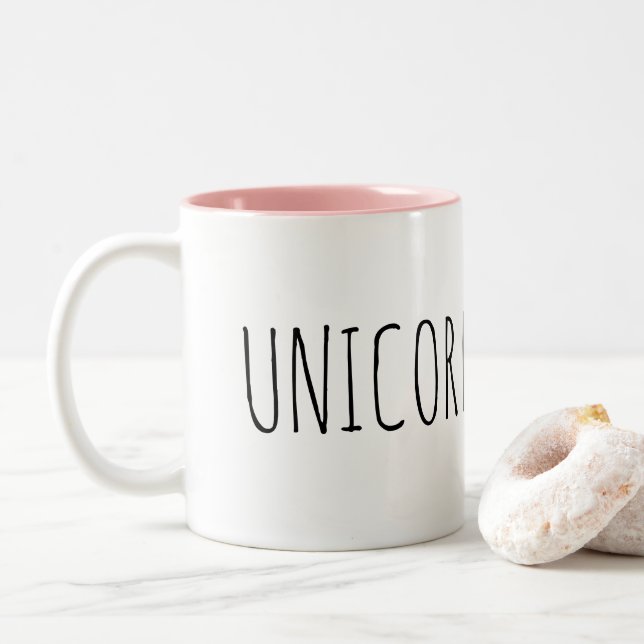 Rosa inre inre kaffemugg för Unicorn (Med munk)
