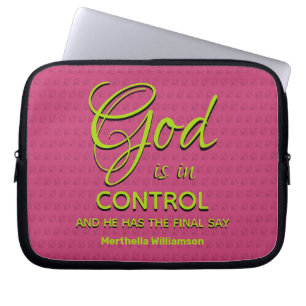 ROSA Inspirational Christian GOD FINNS I KONTROLL Laptop Fodral