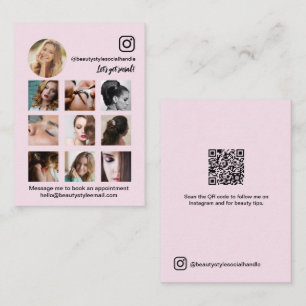 Rosa Instagram Fotogaller Beauty Sociala Medier  Visitkort