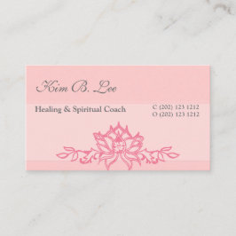 Rosa instruktör för lotusblommablommaYoga Visitkort