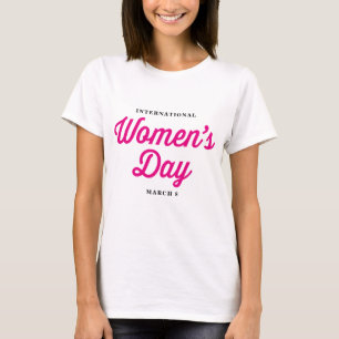 Rosa internationella kvinna skjorta för tee shirt