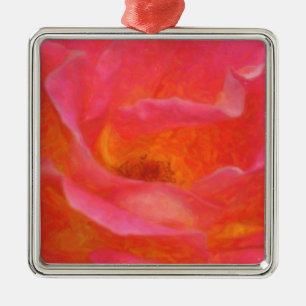 Rosa intryckhelgdagprydnadar julgransprydnad metall