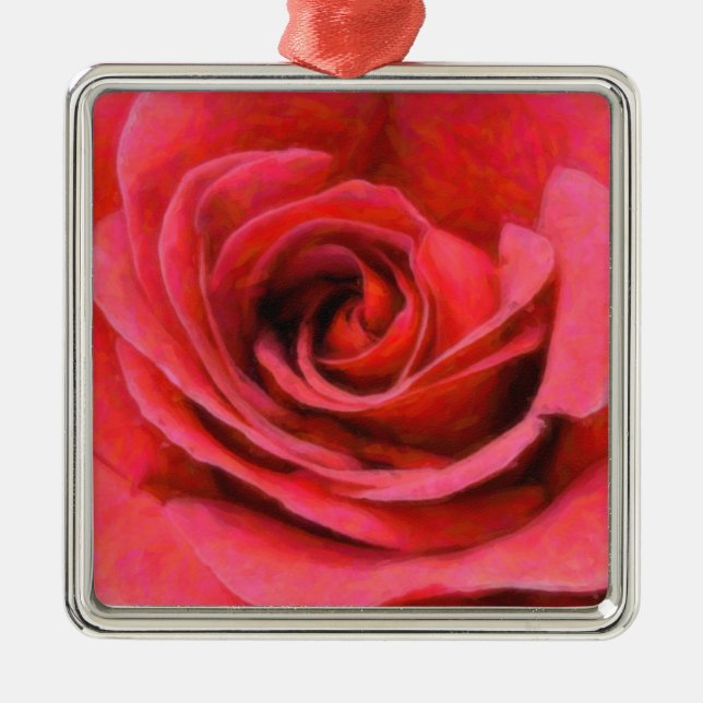 Rosa intryckhelgdagprydnadar julgransprydnad metall (Framsidan)