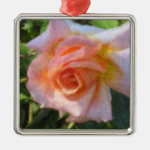 Rosa intryckhelgdagprydnadar julgransprydnad metall