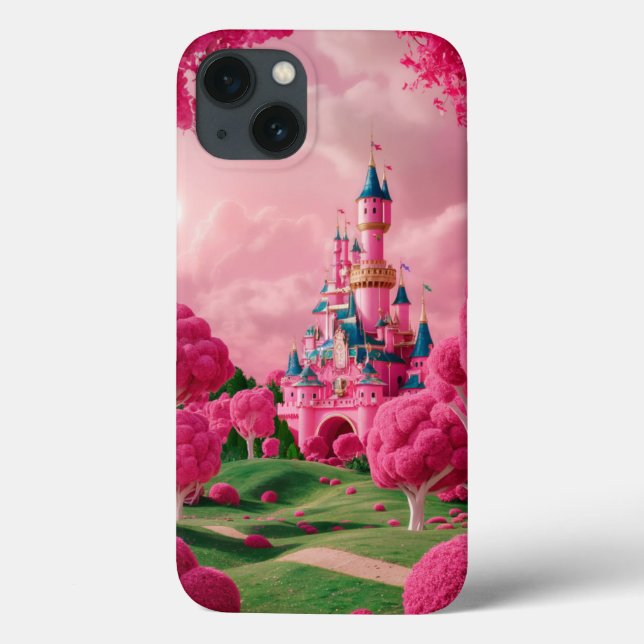 Rosa iPhone 13 Fodral med Lego Stil (Baksida)